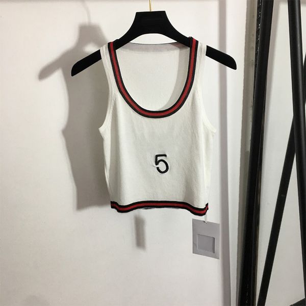 2022 summer women's tanks embroidery digital printing knitted vest sleeveless striped slim fit casual fashion ladies clothes, White
2022 summer women's tanks embroidery digital printing knitted vest sleeveless striped slim fit casual fashion ladies clothes, White