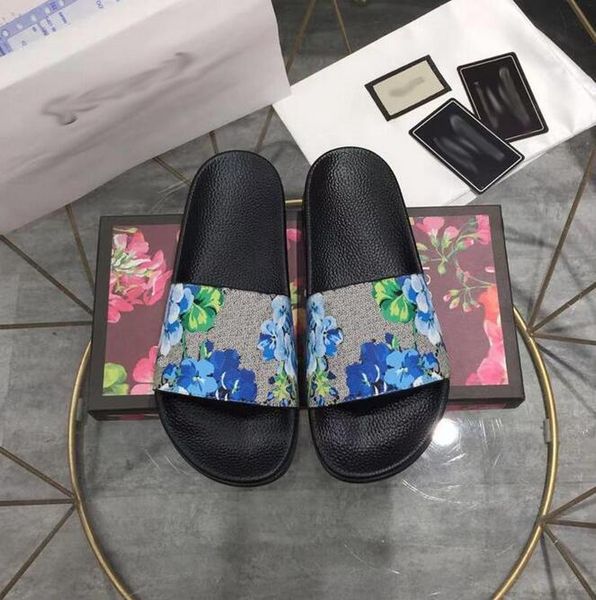 new designer slides men women slippers flowers printing leather platform shoes brand summer blooms sandals with original box plus size, Black 
new designer slides men women slippers flowers printing leather platform shoes brand summer blooms sandals with original box plus size, Black