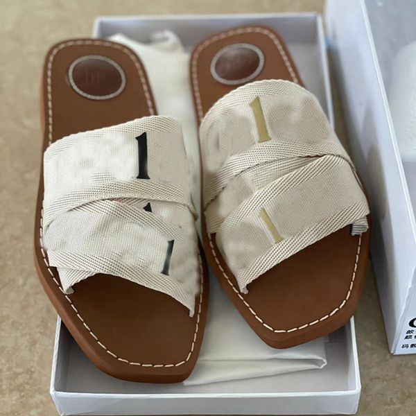women woody mules slippers designer canvas cross woven sandals summer outdoor peep toe casual slipper letter stylist shoes with box 290, Black
women woody mules slippers designer canvas cross woven sandals summer outdoor peep toe casual slipper letter stylist shoes with box 290, Black