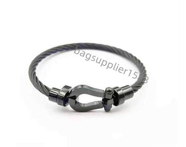 2022 corde bracelet femme 925 sterling silver marque mode femme homme u bracelet avec boucle fer à cheval s925, Black
2022 corde bracelet femme 925 sterling silver marque mode femme homme u bracelet avec boucle fer à cheval s925, Black