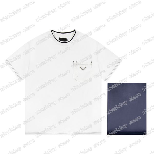 22ss women designers t shirt tee triangle milan nylon pocket short sleeve man crew neck streetwear black white xinxinbuy s-2xl
22ss women designers t shirt tee triangle milan nylon pocket short sleeve man crew neck streetwear black white xinxinbuy s-2xl