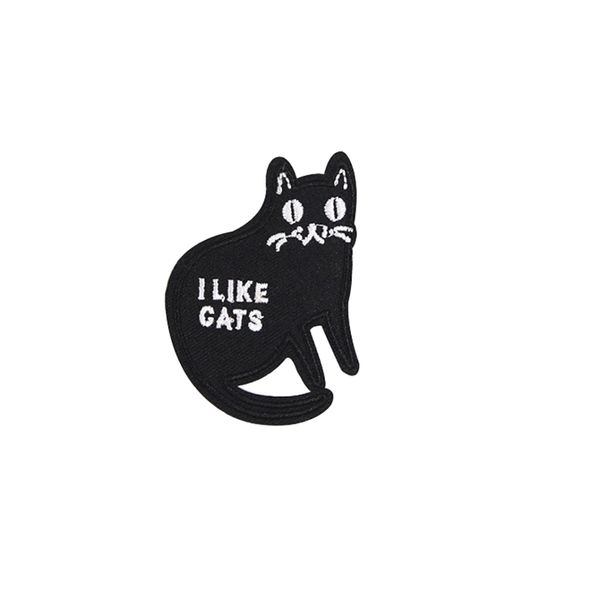 cartoon i like cats sewing notions embroidery patches iron on for clothing shirts bags custom patch, Black
cartoon i like cats sewing notions embroidery patches iron on for clothing shirts bags custom patch, Black