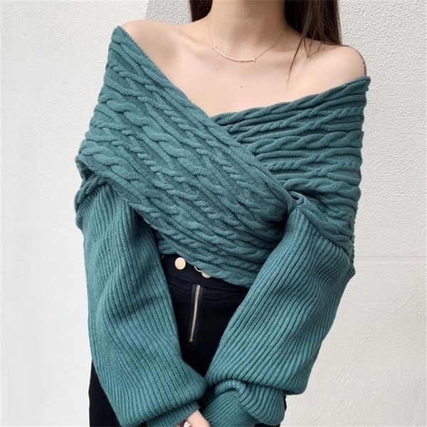 women sweaters winter cross v neck women thick sweaters lady off the shouder sweater lj201113, White;black
women sweaters winter cross v neck women thick sweaters lady off the shouder sweater lj201113, White;black