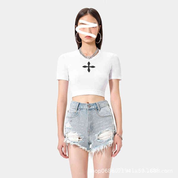 high-quality women's clothing independent designer brand 2022 spring / summer y smfk super short tee short sleeve women's bottomed, White
high-quality women's clothing independent designer brand 2022 spring / summer y smfk super short tee short sleeve women's bottomed, White