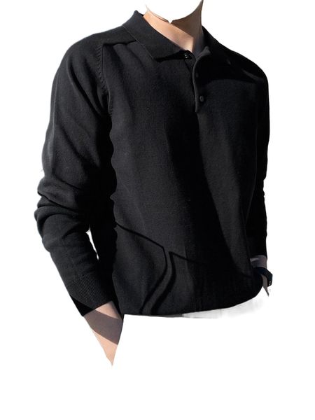 dazy men polo neck raglan sleeve sweater i2lh#, White;black
dazy men polo neck raglan sleeve sweater i2lh#, White;black