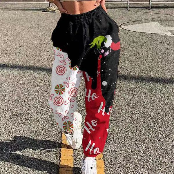 women fashion high street pocket sweatpants christmas elk snowflake print trousers simple solid jogger long pants mujer, Black;white
women fashion high street pocket sweatpants christmas elk snowflake print trousers simple solid jogger long pants mujer, Black;white