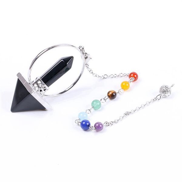 6.2 x 4.1 x2.2cm pyramid natural obsidian crystal pendant pyramid amethyst pendants pendulum with 19cm chain, Silver
6.2 x 4.1 x2.2cm pyramid natural obsidian crystal pendant pyramid amethyst pendants pendulum with 19cm chain, Silver