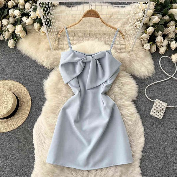 casual dresses korean chic temperament bow suspender short skirt women's summer small tall waist thin wrap hip a-shaped dress xwq2, Black;gray
casual dresses korean chic temperament bow suspender short skirt women's summer small tall waist thin wrap hip a-shaped dress xwq2, Black;gray