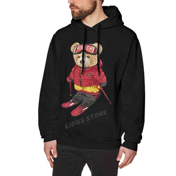 ski teddy bear hoodie sweatshirts harajuku creativity 100% cotton streetwear hoodies, Black
ski teddy bear hoodie sweatshirts harajuku creativity 100% cotton streetwear hoodies, Black
