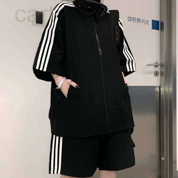 women's tracksuits designer sports and leisure suit two piece set women's summer 2022 korean version ins loose short sleeved jacke, Gray
women's tracksuits designer sports and leisure suit two piece set women's summer 2022 korean version ins loose short sleeved jacke, Gray