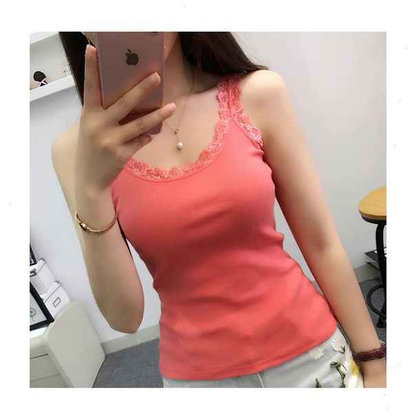 black summer sleeveless women tank with lace red inside wear camisoles loose underwear womens clothing, White
black summer sleeveless women tank with lace red inside wear camisoles loose underwear womens clothing, White