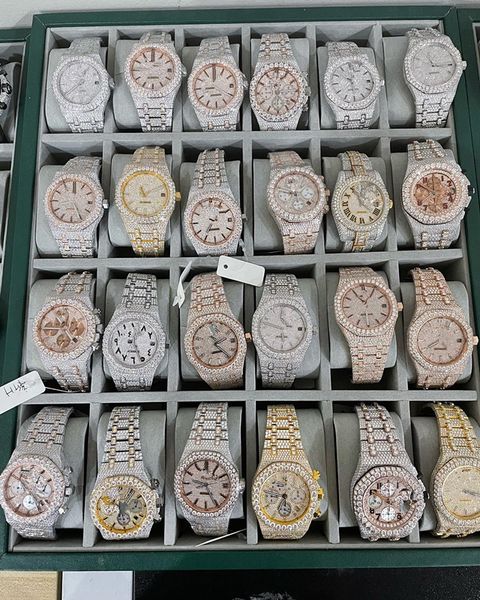 d7 luxury mens watches 4130 movement watches for men 3255 montre de luxe watch mosang stone iced moissanite diamond watchs wristwatch mechan, Slivery;brown
d7 luxury mens watches 4130 movement watches for men 3255 montre de luxe watch mosang stone iced moissanite diamond watchs wristwatch mechan, Slivery;brown
