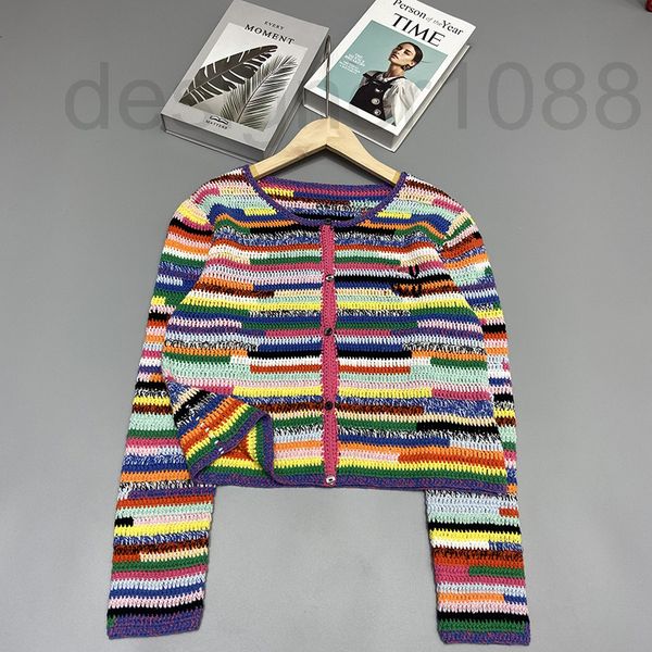 women's sweaters designer rainbow knitting hook round neck cardigan jacket blouse letter embroidery fresh sweet sweater 2022 vruo, White;black
women's sweaters designer rainbow knitting hook round neck cardigan jacket blouse letter embroidery fresh sweet sweater 2022 vruo, White;black