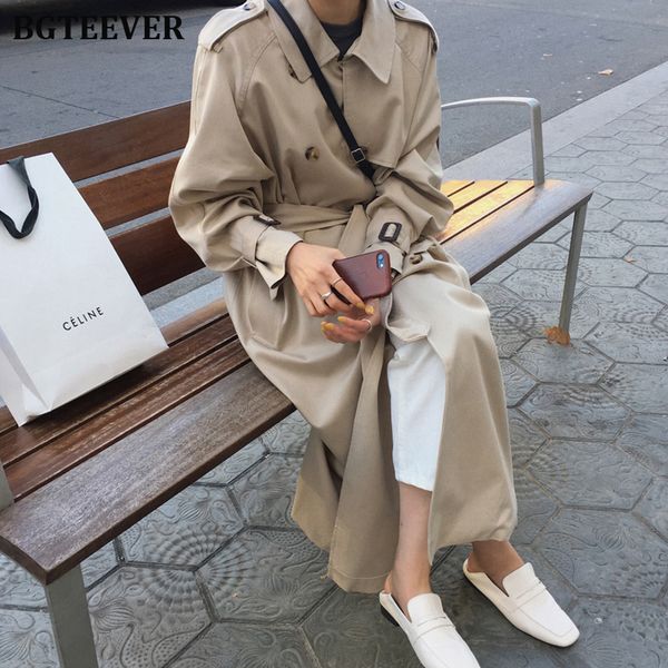 british double breasted oversized long trench coat women windbreaker fashion female turn-down collar long overcoats, Black
british double breasted oversized long trench coat women windbreaker fashion female turn-down collar long overcoats, Black