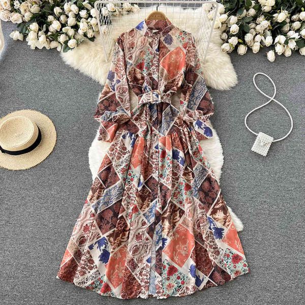casual dresses stand collar chiffon printed dress with lace up waist showing thin celebrity temperament large skirt 8895, Black;gray
casual dresses stand collar chiffon printed dress with lace up waist showing thin celebrity temperament large skirt 8895, Black;gray