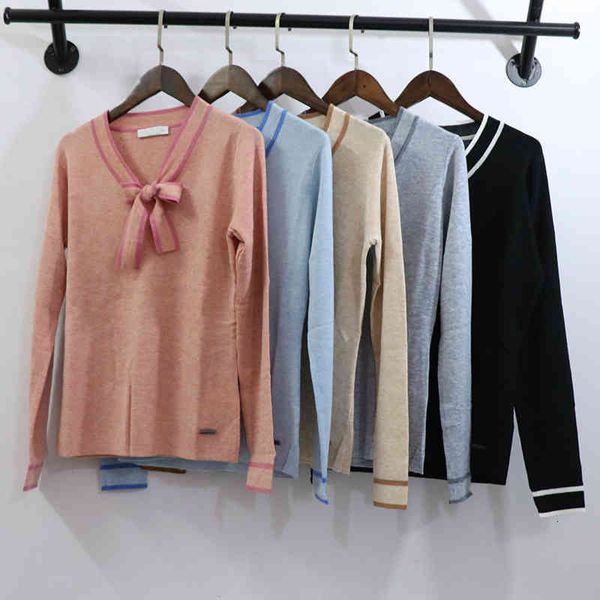 women's knits tees korean single ribbon collar bow tie comfortable silk wool versatile round neck long sleeve thin sweater women's, White
women's knits tees korean single ribbon collar bow tie comfortable silk wool versatile round neck long sleeve thin sweater women's, White