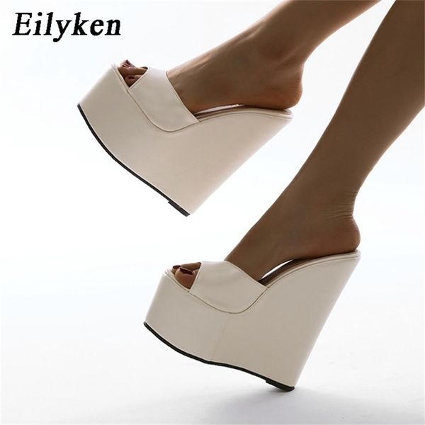 eilyken fashion platform wedge peep toe slippers women summer shoes super high heels sandals white size 35-42 220520, Black
eilyken fashion platform wedge peep toe slippers women summer shoes super high heels sandals white size 35-42 220520, Black