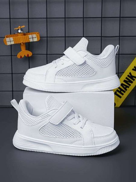 kids lace-up design hook-and-loop fastener skate shoes she, Black 
kids lace-up design hook-and-loop fastener skate shoes she, Black