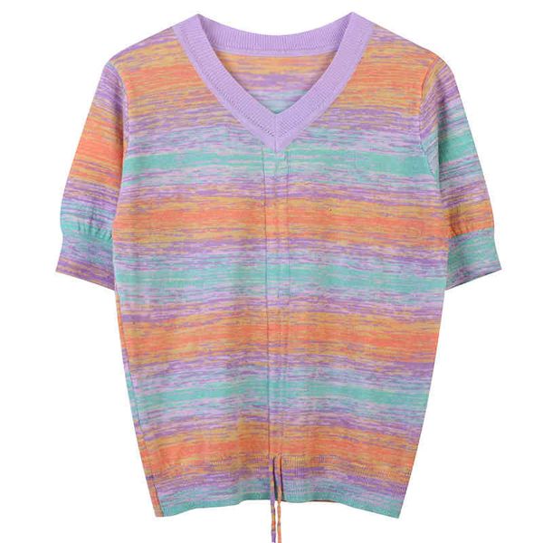 women's sweaters 2022 spring contrast rainbow gradient lazy style slim fit v-neck knitted pullover women ncgd, White;black
women's sweaters 2022 spring contrast rainbow gradient lazy style slim fit v-neck knitted pullover women ncgd, White;black