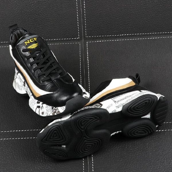 new fashion men casual shoes high-lace-up loafers luxury designer outdoor breathable white skateboard sneakers eu size 38-44 1h15, Black
new fashion men casual shoes high-lace-up loafers luxury designer outdoor breathable white skateboard sneakers eu size 38-44 1h15, Black