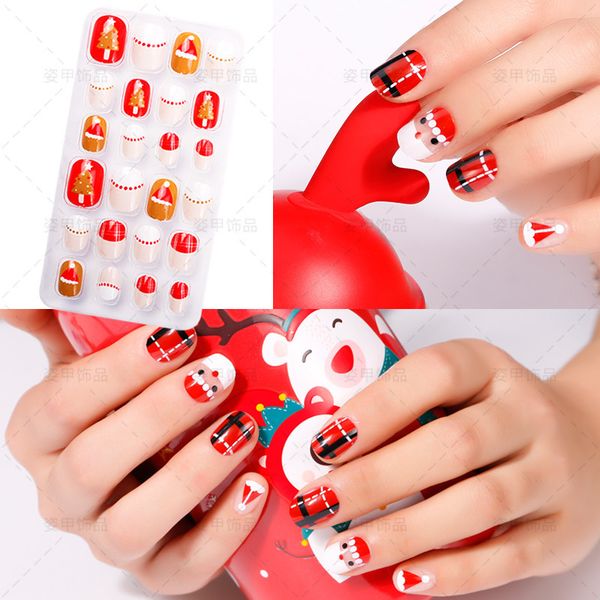24pcs candy child nail tips kids false nail girls cartoon press on nails colorful festival full cover cute manicure tools 246, Red;gold
24pcs candy child nail tips kids false nail girls cartoon press on nails colorful festival full cover cute manicure tools 246, Red;gold