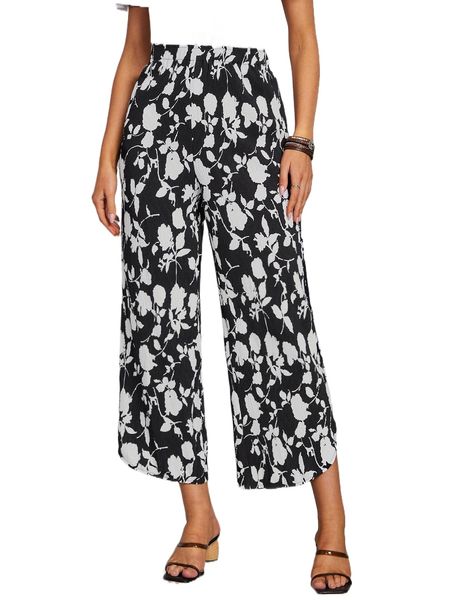 emery rose allover floral wide leg pants w0sq#, Black;white
emery rose allover floral wide leg pants w0sq#, Black;white