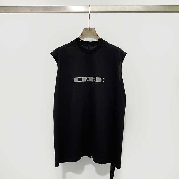 men' vests 22 new summer rick multi line letter black long version pullover sleeveless loose printed letter t-shirt, White;black
men' vests 22 new summer rick multi line letter black long version pullover sleeveless loose printed letter t-shirt, White;black