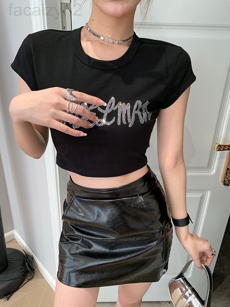women's t-shirt designer chaopai 22 early spring new high temperature drill letter black and white beautiful simple generous short slim
women's t-shirt designer chaopai 22 early spring new high temperature drill letter black and white beautiful simple generous short slim