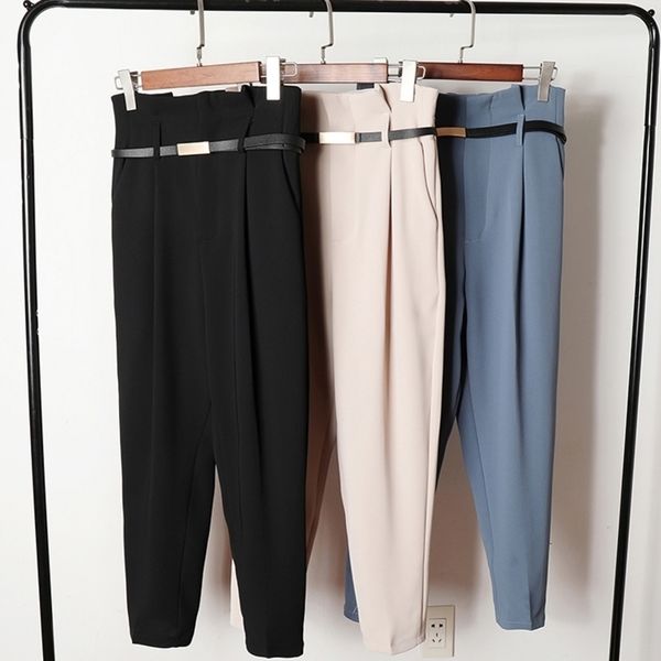 bgteever ol style high waist women harem pant sashes work business trousers casual female pants pantalones mujer spring y200418, Black;white
bgteever ol style high waist women harem pant sashes work business trousers casual female pants pantalones mujer spring y200418, Black;white