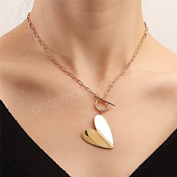 gold color big love heart pendant necklace vintage buckle chain women necklace jewelry gifts for new year, Silver
gold color big love heart pendant necklace vintage buckle chain women necklace jewelry gifts for new year, Silver