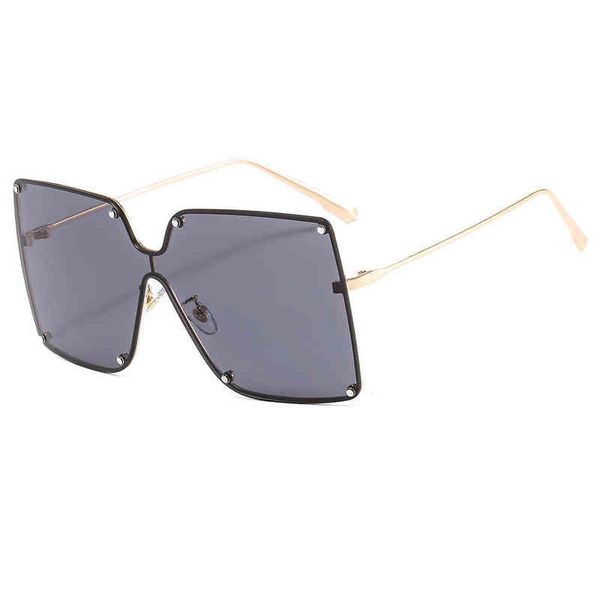 new metal square fashionable men's and women's street one piece large frame glasses 2202 luxury brand designer punk sunglasses fas, White;black
new metal square fashionable men's and women's street one piece large frame glasses 2202 luxury brand designer punk sunglasses fas, White;black
