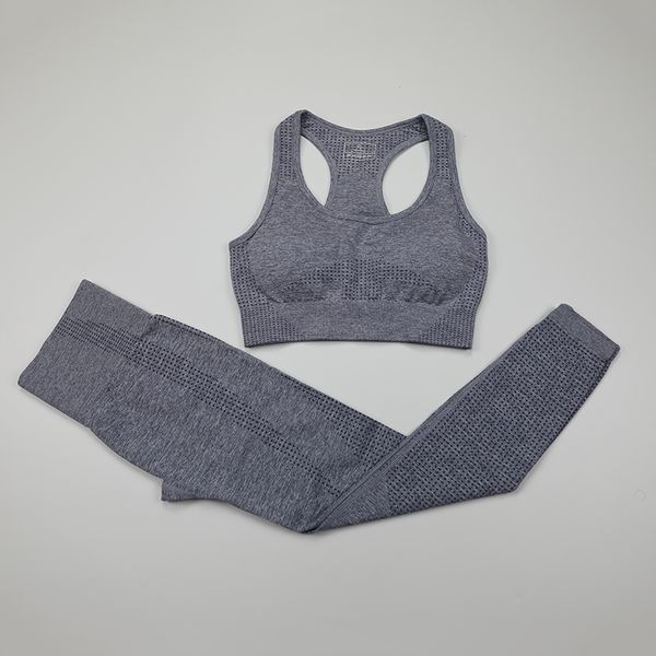 2 piece sports suits yoga set women fitness clothing sportswear racerback sports bra seamless leggings sets gym workout clothes y200328, Gray
2 piece sports suits yoga set women fitness clothing sportswear racerback sports bra seamless leggings sets gym workout clothes y200328, Gray