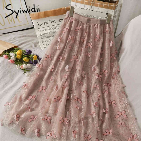 bow elastic high waist skirt women midcalf casual aline solid black pink spring summer korean fashion skirts 210415
bow elastic high waist skirt women midcalf casual aline solid black pink spring summer korean fashion skirts 210415
