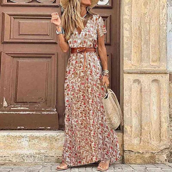 retro style women streetwear v neck short sleeve paisley print belt large leisure beach long dress with belt l220705, Black;gray
retro style women streetwear v neck short sleeve paisley print belt large leisure beach long dress with belt l220705, Black;gray