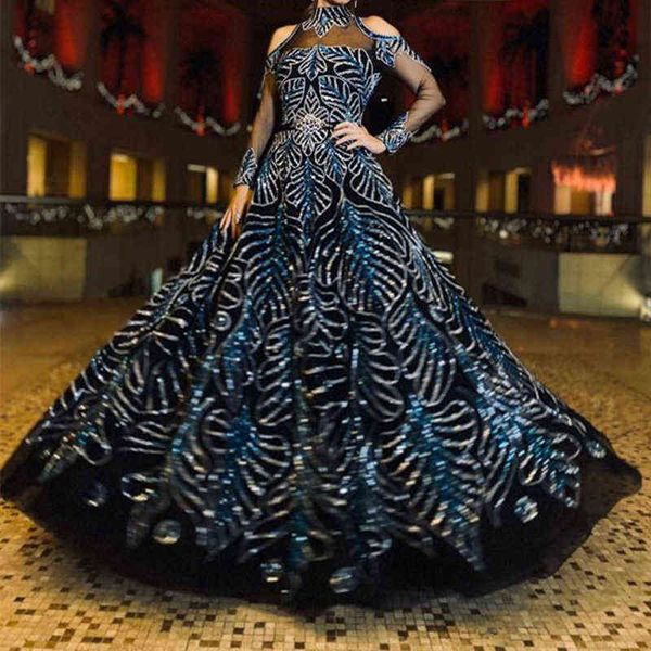 designer women's prom dresses 2022 women's wear gilded leav big swing long tail banquet evening dresses, Black
designer women's prom dresses 2022 women's wear gilded leav big swing long tail banquet evening dresses, Black