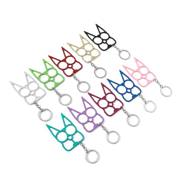 cute cat keychain rabbit ears self-defense tool two finger clasp with key chain self-defense supplies outdoor window breaker, Silver
cute cat keychain rabbit ears self-defense tool two finger clasp with key chain self-defense supplies outdoor window breaker, Silver