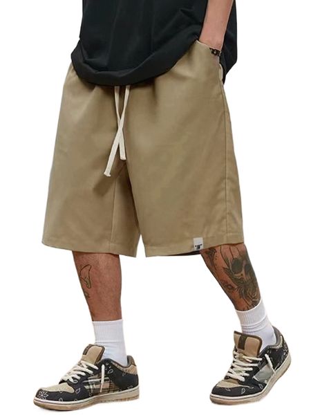 men letter patched detail drawstring waist shorts a6pb#, White;black
men letter patched detail drawstring waist shorts a6pb#, White;black