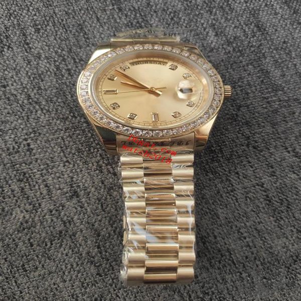 luxury mens watches sapphire 218348 41mm diamond bezel champagne gold mechanical automatic stainless steel bracelet classic watch 268z, Slivery;brown
luxury mens watches sapphire 218348 41mm diamond bezel champagne gold mechanical automatic stainless steel bracelet classic watch 268z, Slivery;brown