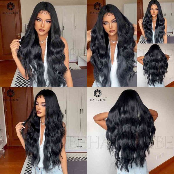 wigs women synthetic wigs new front lace 13x5x1 women's wig headcover wigs medium split black long curly hair 220601
wigs women synthetic wigs new front lace 13x5x1 women's wig headcover wigs medium split black long curly hair 220601