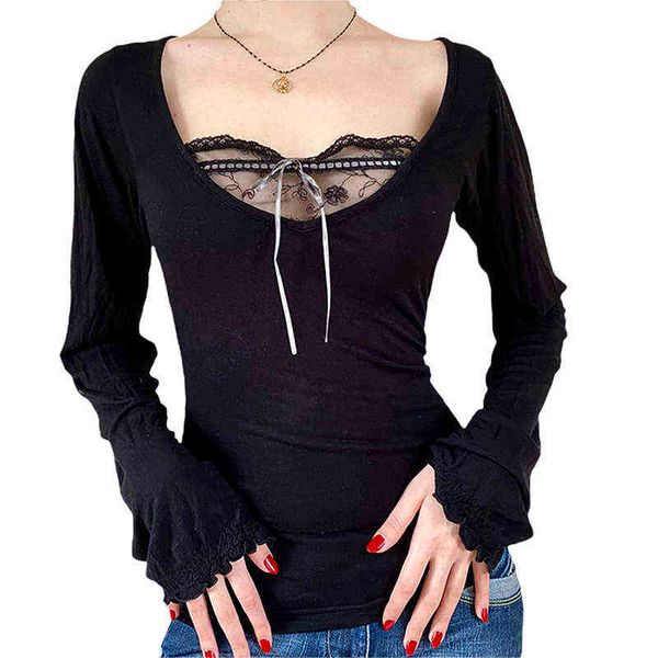 vintage lace patchwork cute cotton tshirts women fashion button slim fairy grunge clothes korean casual spring autumn retro l220714, White
vintage lace patchwork cute cotton tshirts women fashion button slim fairy grunge clothes korean casual spring autumn retro l220714, White