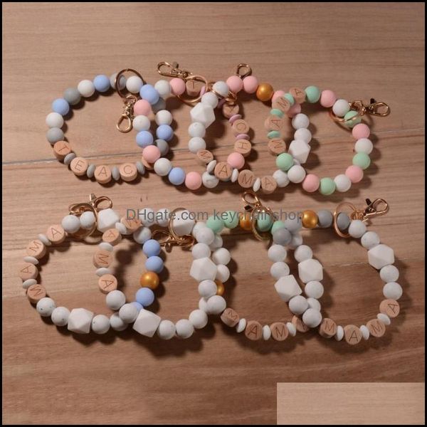 keychains fashion accessories custom 2022 leopard print sile mama bead wristband keychain bangle bracelet mothers gift dhzlu, Silver
keychains fashion accessories custom 2022 leopard print sile mama bead wristband keychain bangle bracelet mothers gift dhzlu, Silver