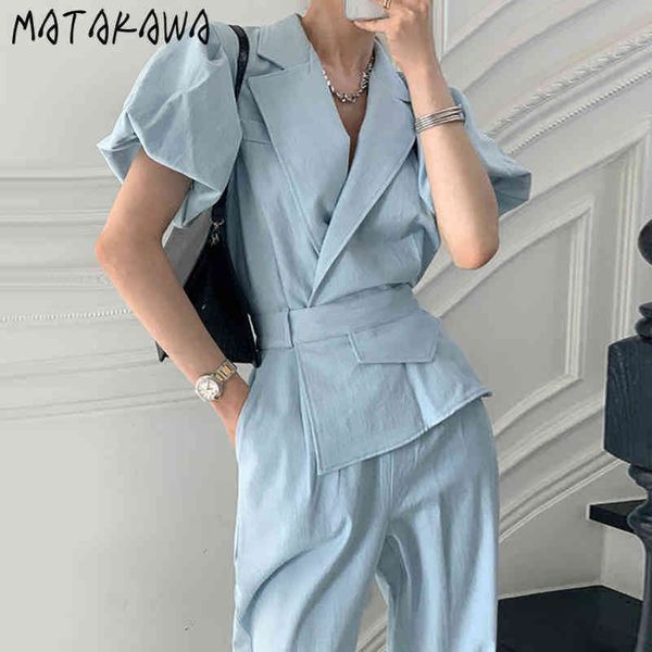 summer vintage lapel jumpsuit women wrapup puff sleeve casual korean chic rompers trousers 210506, Black;white
summer vintage lapel jumpsuit women wrapup puff sleeve casual korean chic rompers trousers 210506, Black;white