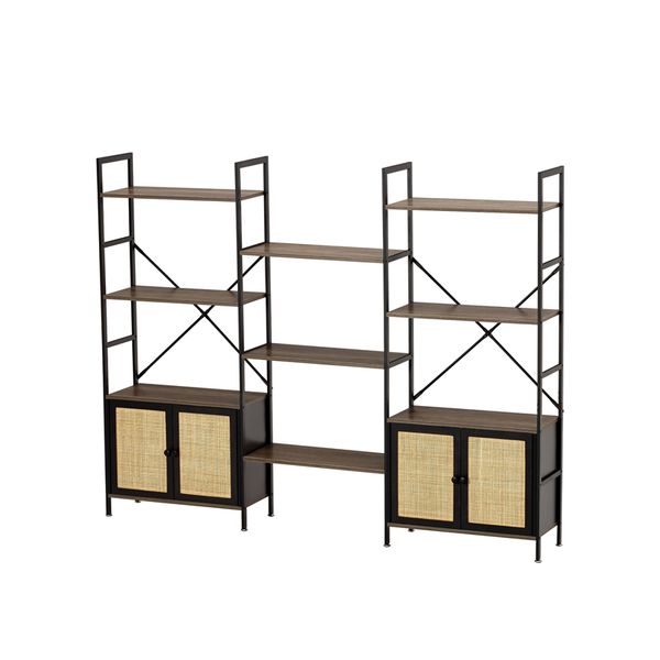 living room furniture 4-tier shelf with 2 cabinets 11 pcs shelves