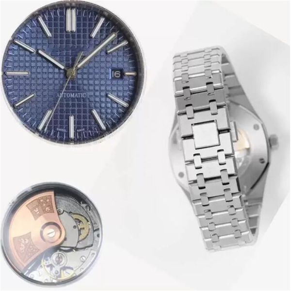 men watch automatic mechanical watches classic style 41mm stainless steel strap 15400 model waterproof 5atm transparent bottom cover wristwa, Slivery;brown
men watch automatic mechanical watches classic style 41mm stainless steel strap 15400 model waterproof 5atm transparent bottom cover wristwa, Slivery;brown