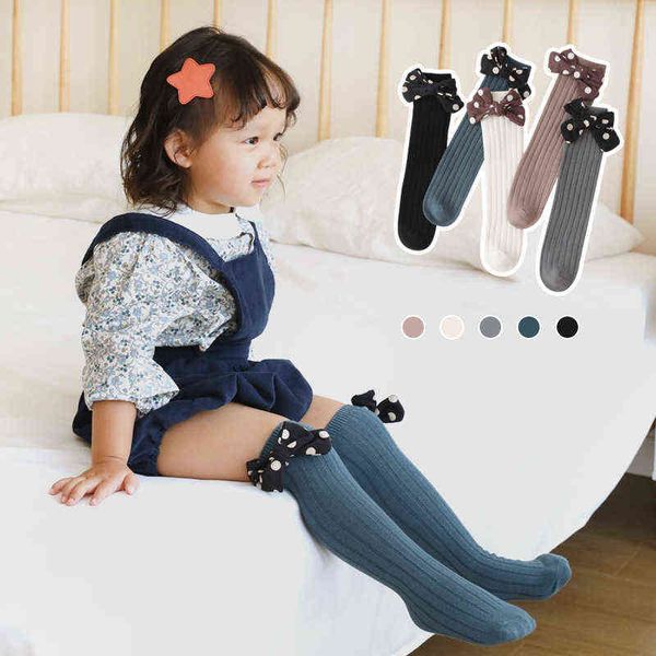 autumn winter cute no heel girls socks arch children knee high cotton long socks baby toddler wave point bow sock j220621, Pink;yellow
autumn winter cute no heel girls socks arch children knee high cotton long socks baby toddler wave point bow sock j220621, Pink;yellow