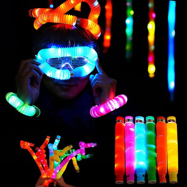 led lighted toys telescopic tube flash bellows vent decompression toys children's party gifts
led lighted toys telescopic tube flash bellows vent decompression toys children's party gifts