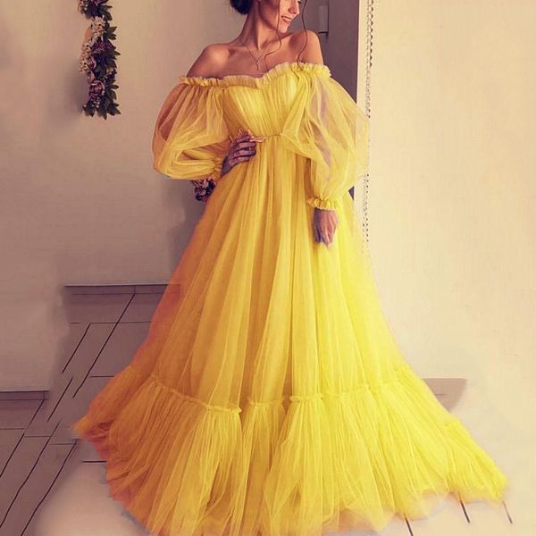 off shoulder prom party dresses long sleeve princess tulle lace-up formal evening dress long, Black;red
off shoulder prom party dresses long sleeve princess tulle lace-up formal evening dress long, Black;red