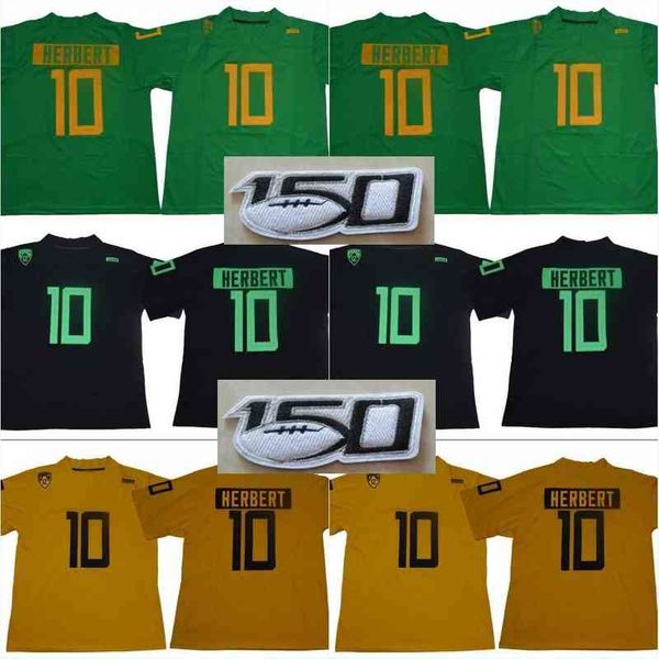 150th patch oregon ducks #10 justin herbert yellow green black color 2019 new style jersey mens college stitched jerseys 
150th patch oregon ducks #10 justin herbert yellow green black color 2019 new style jersey mens college stitched jerseys