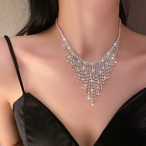 european and american fashion exaggerated personality choker chain full diamond necklace jewelry female dhl tnt ups fedex, Golden;silver
european and american fashion exaggerated personality choker chain full diamond necklace jewelry female dhl tnt ups fedex, Golden;silver