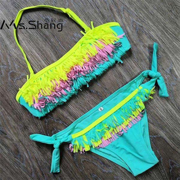 5-12 years teenager girls swimsuit kids swimwear tassel big bikini halter bathing suit fringe children swim wear 220426, Black
5-12 years teenager girls swimsuit kids swimwear tassel big bikini halter bathing suit fringe children swim wear 220426, Black